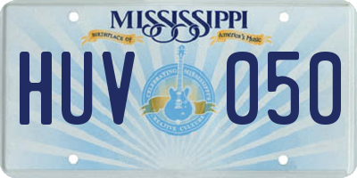MS license plate HUV050