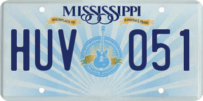 MS license plate HUV051