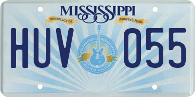 MS license plate HUV055