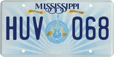 MS license plate HUV068