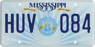 MS license plate HUV084