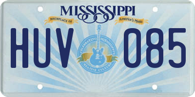 MS license plate HUV085
