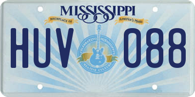 MS license plate HUV088