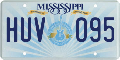 MS license plate HUV095
