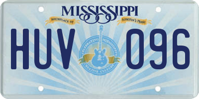 MS license plate HUV096