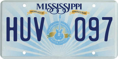 MS license plate HUV097