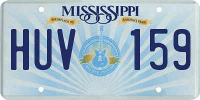 MS license plate HUV159