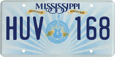 MS license plate HUV168