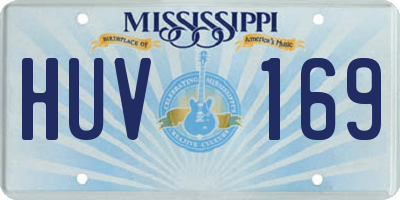 MS license plate HUV169