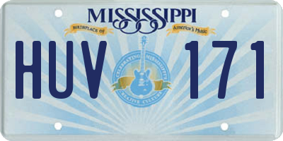 MS license plate HUV171