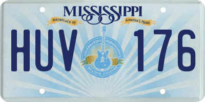 MS license plate HUV176