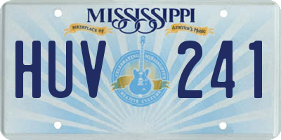 MS license plate HUV241