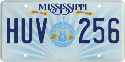 MS license plate HUV256
