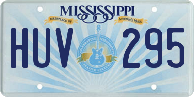 MS license plate HUV295