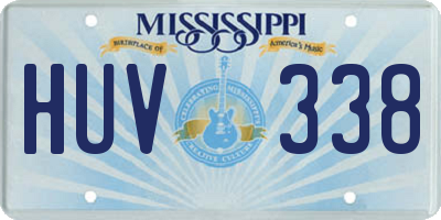 MS license plate HUV338