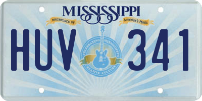 MS license plate HUV341