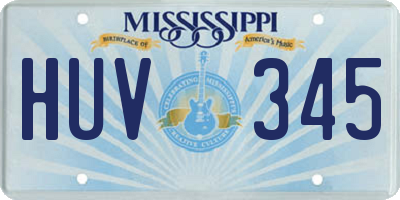MS license plate HUV345