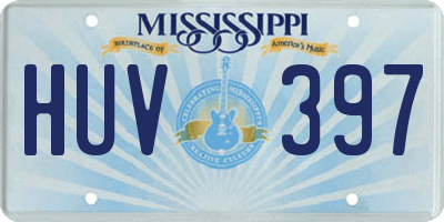 MS license plate HUV397