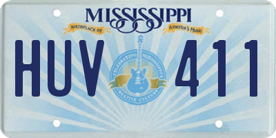 MS license plate HUV411
