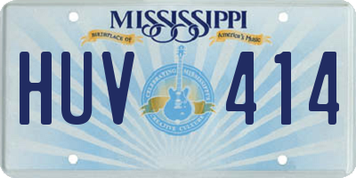 MS license plate HUV414