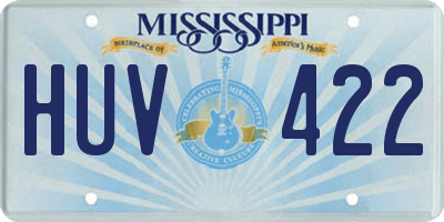MS license plate HUV422