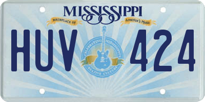 MS license plate HUV424