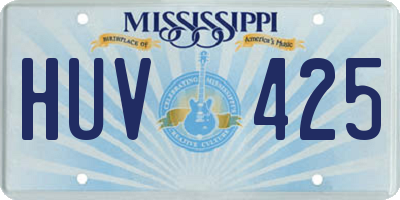 MS license plate HUV425