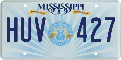 MS license plate HUV427