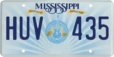 MS license plate HUV435