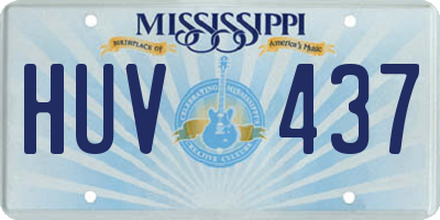 MS license plate HUV437