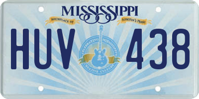 MS license plate HUV438