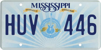 MS license plate HUV446