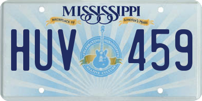MS license plate HUV459