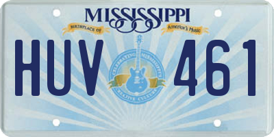 MS license plate HUV461