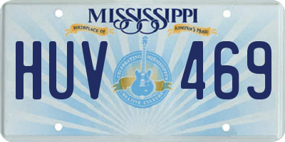 MS license plate HUV469