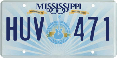 MS license plate HUV471