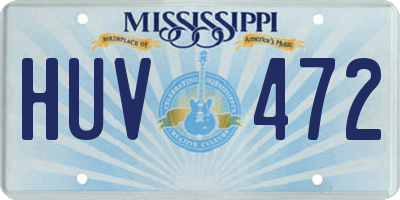 MS license plate HUV472