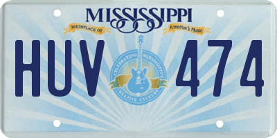 MS license plate HUV474