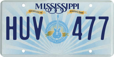 MS license plate HUV477