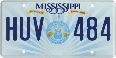 MS license plate HUV484