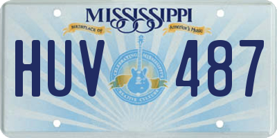 MS license plate HUV487