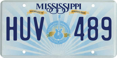 MS license plate HUV489