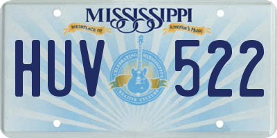 MS license plate HUV522