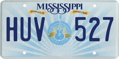 MS license plate HUV527