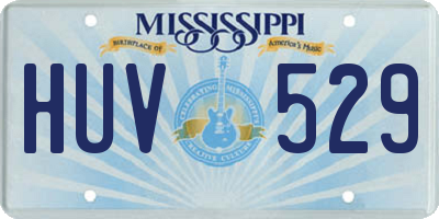 MS license plate HUV529