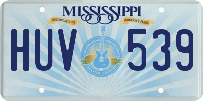 MS license plate HUV539