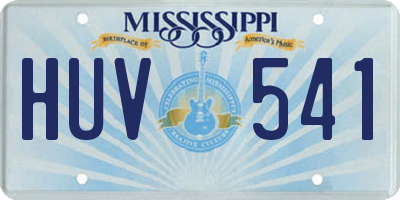 MS license plate HUV541
