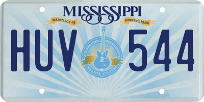 MS license plate HUV544