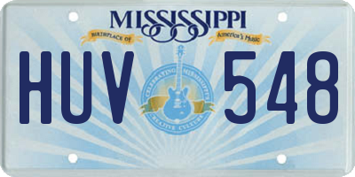 MS license plate HUV548