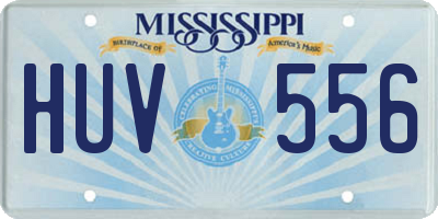 MS license plate HUV556